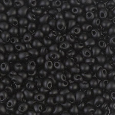 Miyuki drop beads 3,4mm Matte black DP-401F